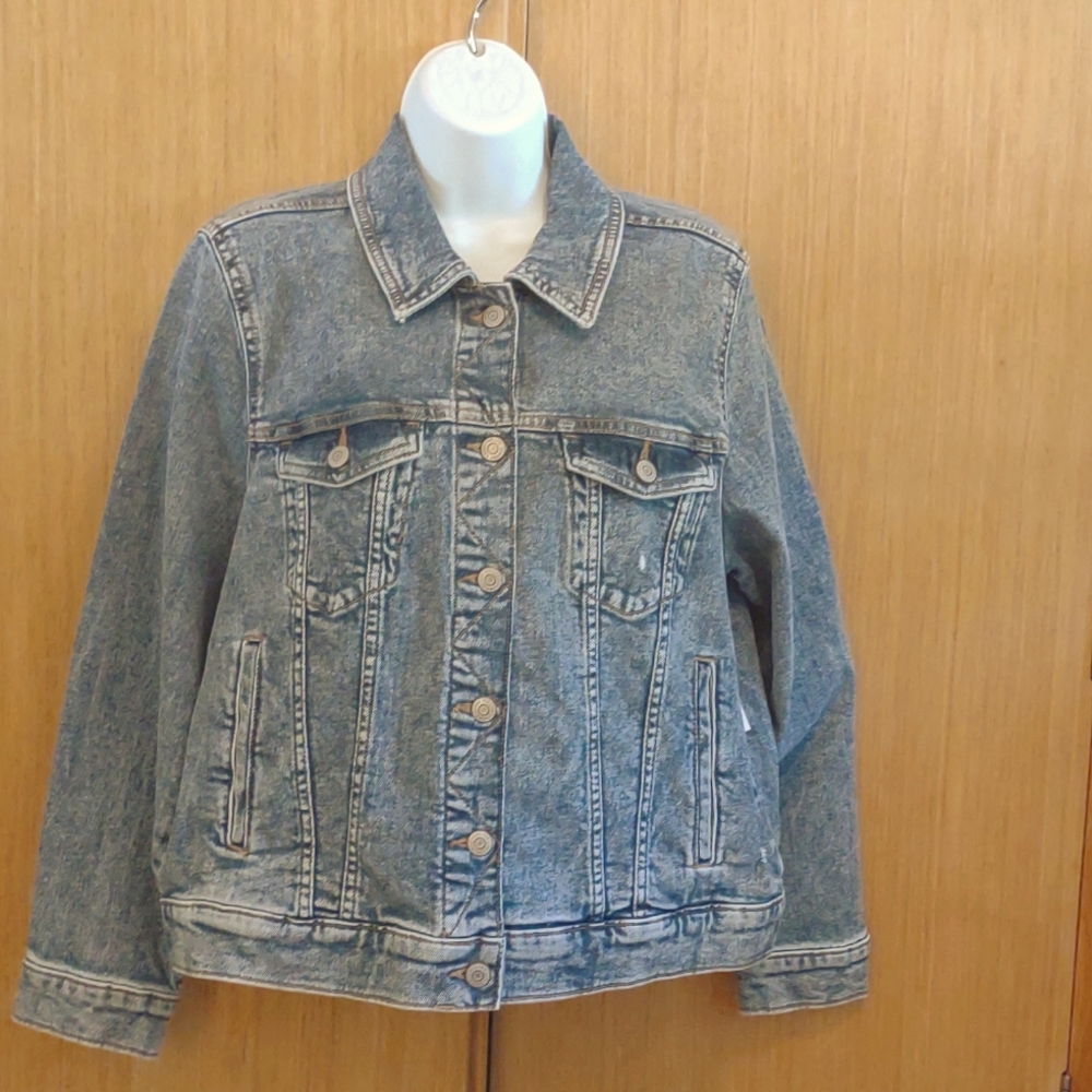 PETITES Blue Denim Jean Jacket SZ PXL By Sonoma